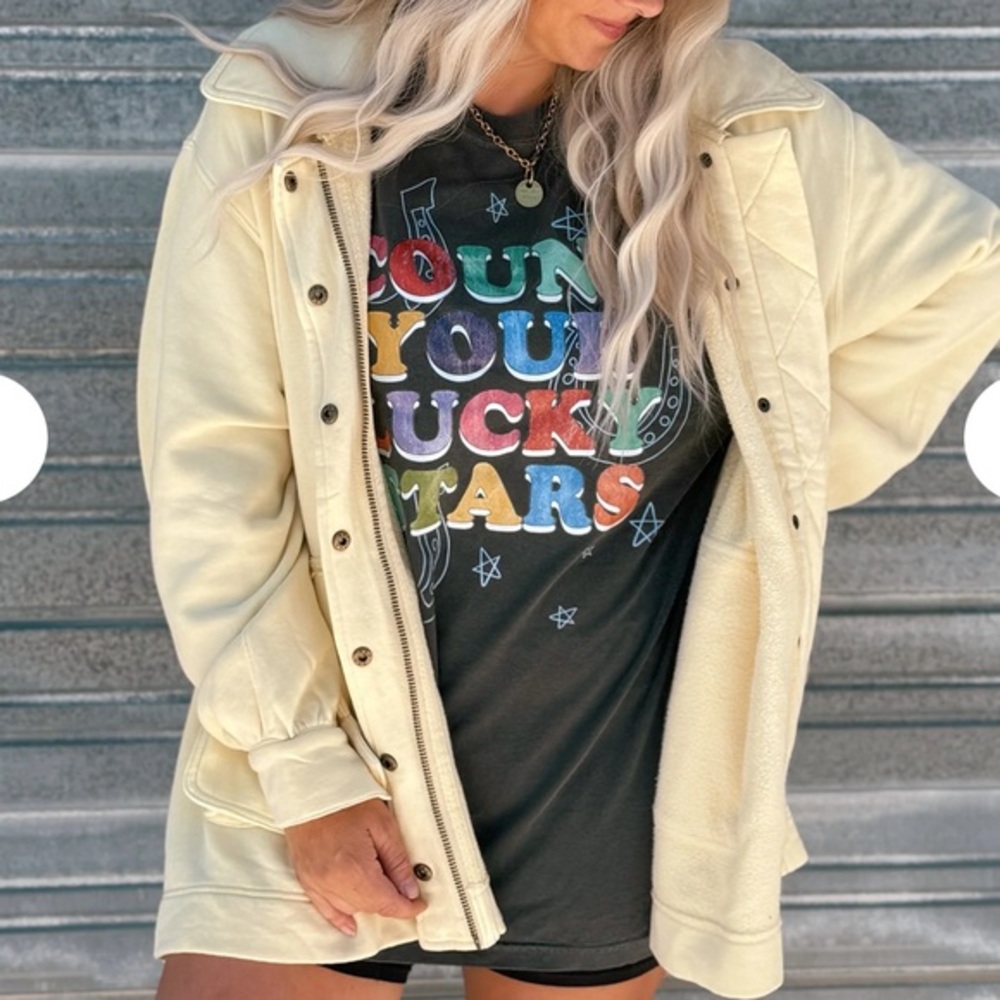 Free People Yellow Sweatshirt Jacket